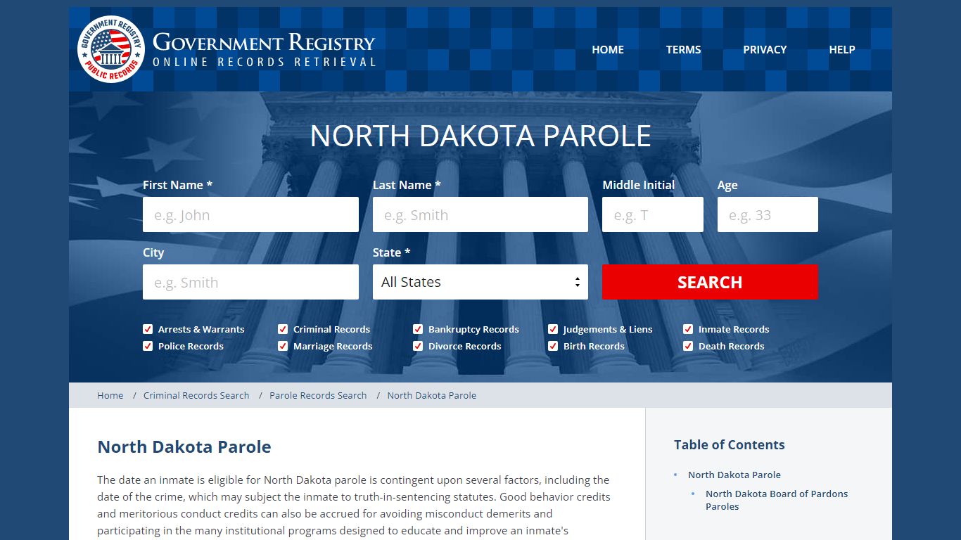 North Dakota Parole | North Dakota Department Of Parole ...